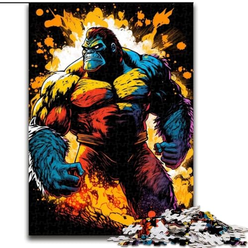 1000-teiliges Puzzle für Erwachsene, Gorilla, aus Holz, Kinder ab 14 Jahren, 50x75cm, DIY-Dekoration, anspruchsvolle 1000-teiliges Puzzle für Erwachsene, Gorilla, aus Holz, Kinder ab 14 Jahren, 50x75cm, DIY-Dekoration, anspruchsvolle von LiJianXXR