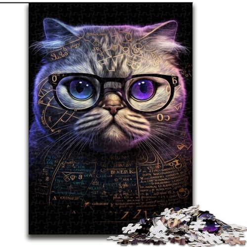 1000-teiliges Puzzle für Erwachsene, Katze, aus Holz, EIN tolles Geschenk für Familienspaß, 50x75cm, zum Geburtstag, Urlaub, Weihnachten, Halloween 1000-teiliges Puzzle für Erwachsene, Katze, aus Holz, EIN tolles Geschenk für Familienspaß, 50x75cm, zum Geburtstag, Urlaub, Weihnachten, Halloween von LiJianXXR