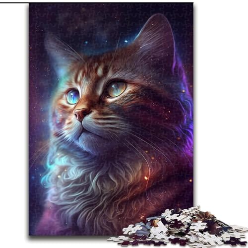 1000-teiliges Puzzle für Erwachsene, Katze, aus Holz, Kinder ab 14 Jahren, 50x75cm, DIY-Dekoration, anspruchsvolle 1000-teiliges Puzzle für Erwachsene, Katze, aus Holz, Kinder ab 14 Jahren, 50x75cm, DIY-Dekoration, anspruchsvolle von LiJianXXR