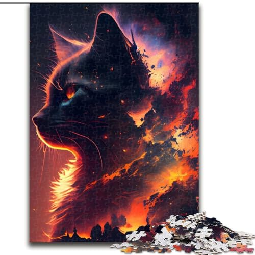 1000-teiliges Puzzle für Erwachsene, Katze aus Holz, hochschwieriges Denkspiel für Teenager, 50x75cm, Geburtstagsgeschenkidee, anspruchsvolles Denkspiel 1000-teiliges Puzzle für Erwachsene, Katze aus Holz, hochschwieriges Denkspiel für Teenager, 50x75cm, Geburtstagsgeschenkidee, anspruchsvolles Denkspiel von LiJianXXR