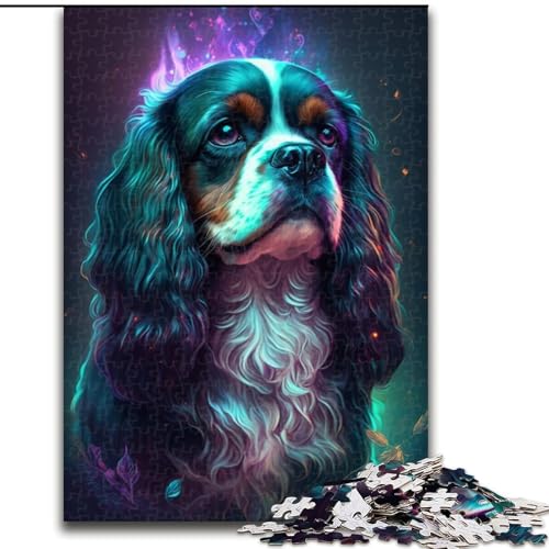 1000-teiliges Puzzle für Erwachsene, King Charles Spaniel-Hund aus Holz, hochschwieriges Denkspiel für Teenager, 50x75cm, Geburtstagsgeschenkidee, anspruchsvolles Denkspiel 1000-teiliges Puzzle für Erwachsene, King Charles Spaniel-Hund aus Holz, hochschwieriges Denkspiel für Teenager, 50x75cm, Geburtstagsgeschenkidee, anspruchsvolles Denkspiel von LiJianXXR