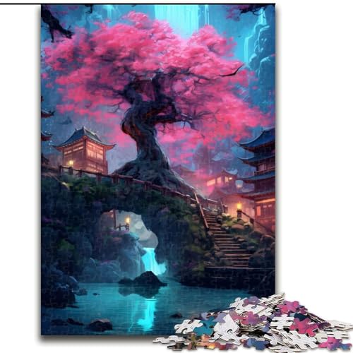 1000-teiliges Puzzle für Erwachsene, Kirschbaumbrücke aus Holz, hochschwieriges Denkspiel für Teenager, 50x75cm, Geburtstagsgeschenkidee, anspruchsvolles Denkspiel 1000-teiliges Puzzle für Erwachsene, Kirschbaumbrücke aus Holz, hochschwieriges Denkspiel für Teenager, 50x75cm, Geburtstagsgeschenkidee, anspruchsvolles Denkspiel von LiJianXXR
