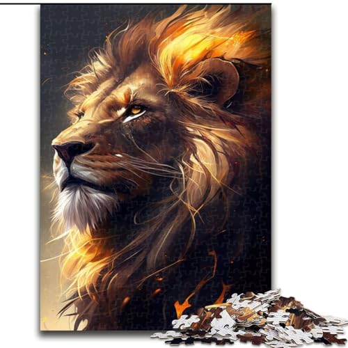 1000-teiliges Puzzle für Erwachsene, Löwe, Anime-Tier, aus Holz, hochschwieriges Denkspiel für Teenager, 50x75cm, Geburtstagsgeschenkidee, anspruchsvolles Denkspiel 1000-teiliges Puzzle für Erwachsene, Löwe, Anime-Tier, aus Holz, hochschwieriges Denkspiel für Teenager, 50x75cm, Geburtstagsgeschenkidee, anspruchsvolles Denkspiel von LiJianXXR