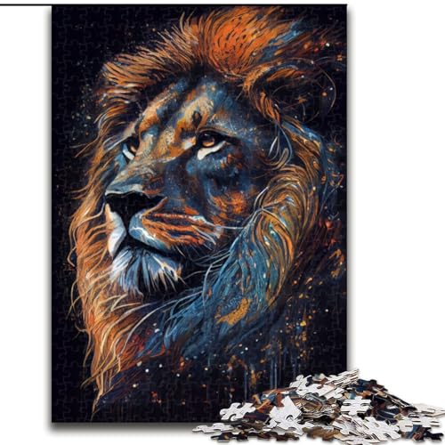 1000-teiliges Puzzle für Erwachsene, Löwen-Tuschemalerei, aus Holz, hochschwieriges Denkspiel für Teenager, 50x75cm, Geburtstagsgeschenkidee, anspruchsvolles Denkspiel 1000-teiliges Puzzle für Erwachsene, Löwen-Tuschemalerei, aus Holz, hochschwieriges Denkspiel für Teenager, 50x75cm, Geburtstagsgeschenkidee, anspruchsvolles Denkspiel von LiJianXXR