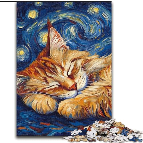 1000-teiliges Puzzle für Erwachsene, Maine-Coon-Nachthimmel, aus Holz, hochschwieriges Denkspiel für Teenager, 50x75cm, Geburtstagsgeschenkidee, anspruchsvolles Denkspiel 1000-teiliges Puzzle für Erwachsene, Maine-Coon-Nachthimmel, aus Holz, hochschwieriges Denkspiel für Teenager, 50x75cm, Geburtstagsgeschenkidee, anspruchsvolles Denkspiel von LiJianXXR