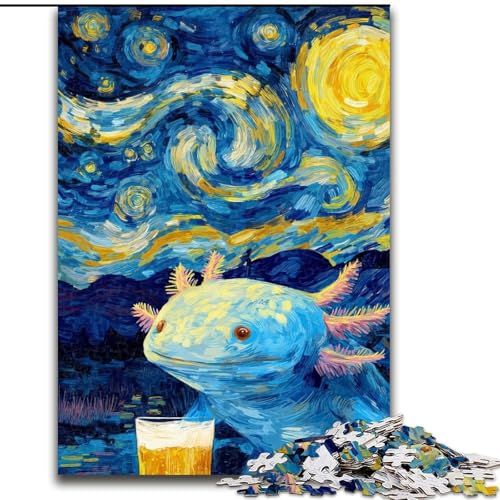 1000-teiliges Puzzle für Erwachsene, Nachthimmel-Salamander, Lernspielzeug für Erwachsene, ganze Familie ab 14 Jahren (Größe 26x38cm) von LiJianXXR