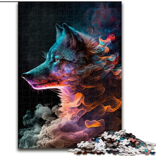 1000-teiliges Puzzle für Erwachsene, Schwarzer Wolf, aus Holz, hochschwieriges Denkspiel für Teenager, 50x75cm, Geburtstagsgeschenkidee, anspruchsvolles Denkspiel 1000-teiliges Puzzle für Erwachsene, Schwarzer Wolf, aus Holz, hochschwieriges Denkspiel für Teenager, 50x75cm, Geburtstagsgeschenkidee, anspruchsvolles Denkspiel von LiJianXXR