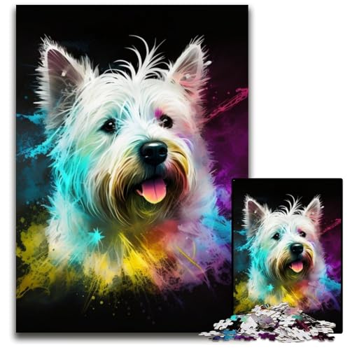 1000-teiliges Puzzle für Erwachsene, Spirit Dog, anspruchsvolle Puzzles, perfekte Dekoration für Zuhause oder das Büro, 26x38cm/10,23x14,96 Zoll 1000-teiliges Puzzle für Erwachsene, Spirit Dog, anspruchsvolle Puzzles, perfekte Dekoration für Zuhause oder das Büro, 26x38cm/10,23x14,96 Zoll von LiJianXXR