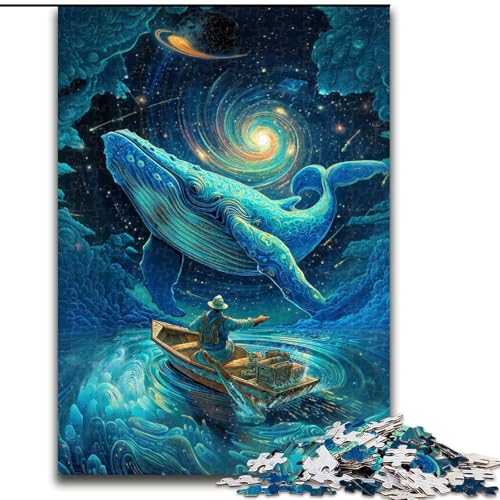 1000-teiliges Puzzle für Erwachsene, Wale im Weltraum, Lernspielzeug für Erwachsene, ganze Familie ab 14 Jahren (Größe 50x75cm) von LiJianXXR