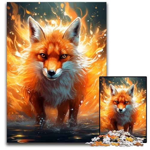 1000-teiliges Puzzle für Erwachsene, bunter Kunstfuchs, schwierige Puzzles für Erwachsene, Muttertag, Geburtstag, Weihnachten, 26x38cm/10,23x14,96 Zoll 1000-teiliges Puzzle für Erwachsene, bunter Kunstfuchs, schwierige Puzzles für Erwachsene, Muttertag, Geburtstag, Weihnachten, 26x38cm/10,23x14,96 Zoll von LiJianXXR
