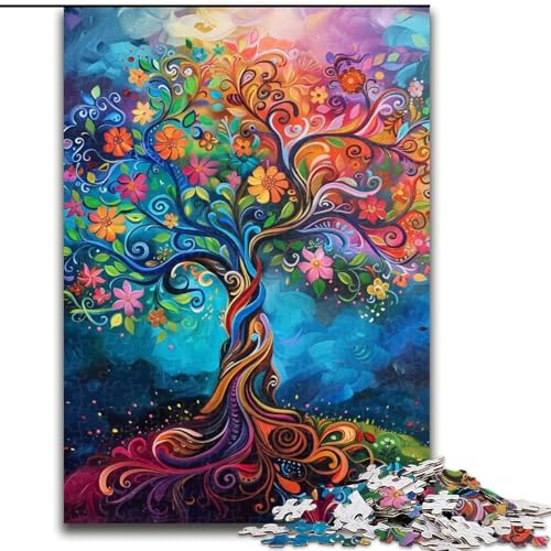 1000-teiliges Puzzle für Erwachsene, farbenfroher Lebensbaum, aus Holz, EIN tolles Geschenk für Familienspaß, 50x75cm, für Geburtstage, Feiertage, Weihnachten, Halloween 1000-teiliges Puzzle für Erwachsene, farbenfroher Lebensbaum, aus Holz, EIN tolles Geschenk für Familienspaß, 50x75cm, für Geburtstage, Feiertage, Weihnachten, Halloween von LiJianXXR
