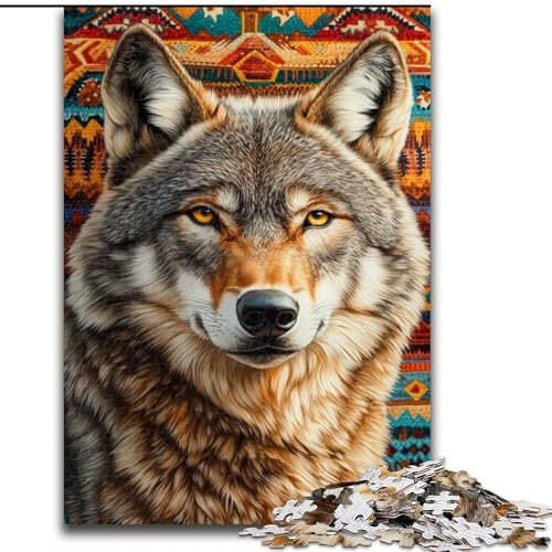 1000-teiliges Puzzle für Erwachsene, indischer Wolf, Lernspielzeug für Erwachsene, ganze Familie ab 14 Jahren (Größe 50x75cm) von LiJianXXR