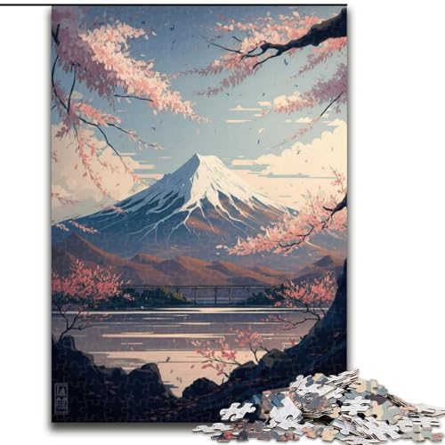 1000-teiliges Puzzle für Erwachsene, japanische Kirschblüten, aus Holz, hochschwieriges Denkspiel für Teenager, 50x75cm, Geburtstagsgeschenkidee, anspruchsvolles Denkspiel 1000-teiliges Puzzle für Erwachsene, japanische Kirschblüten, aus Holz, hochschwieriges Denkspiel für Teenager, 50x75cm, Geburtstagsgeschenkidee, anspruchsvolles Denkspiel von LiJianXXR