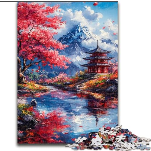 1000-teiliges Puzzle für Erwachsene, japanische Tempel, Lernspielzeug, ganze Familie für Kinder ab 14 Jahren (Größe 26x38cm) von LiJianXXR