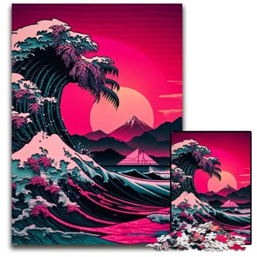 1000-teiliges Puzzle für Erwachsene, japanische Wellen, anspruchsvolle Puzzles, perfekte Dekoration für Zuhause oder das Büro, 26x38cm/10,23x14,96 Zoll 1000-teiliges Puzzle für Erwachsene, japanische Wellen, anspruchsvolle Puzzles, perfekte Dekoration für Zuhause oder das Büro, 26x38cm/10,23x14,96 Zoll von LiJianXXR