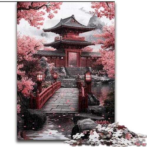1000-teiliges Puzzle für Erwachsene, japanischer Tempel, Lernspielzeug für Erwachsene, ganze Familie ab 14 Jahren (Größe 50x75cm) von LiJianXXR