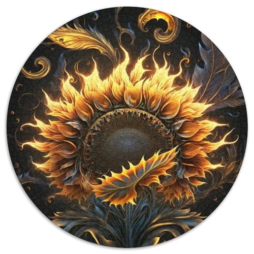 1000-teiliges Puzzle für Erwachsene, kosmische Sonnenblume, runde Puzzles für 1000 Teile, anspruchsvolles DIY-Denkspiel für Teenager, 67,5 x 67,5 cm 1000-teiliges Puzzle für Erwachsene, kosmische Sonnenblume, runde Puzzles für 1000 Teile, anspruchsvolles DIY-Denkspiel für Teenager, 67,5 x 67,5 cm von LiJianXXR