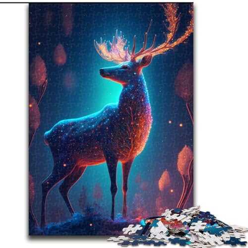 1000-teiliges Puzzle für Erwachsene, kosmisches Hirsch-Puzzle aus Holz, Denkspiel für Teenager, 1000 Teile(50x75cm) von LiJianXXR