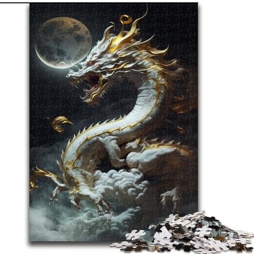 1000-teiliges Puzzle für Erwachsene, mutiger Drache aus Holz, hochschwieriges Denkspiel für Teenager, 50x75cm, Geburtstagsgeschenkidee, anspruchsvolles Denkspiel 1000-teiliges Puzzle für Erwachsene, mutiger Drache aus Holz, hochschwieriges Denkspiel für Teenager, 50x75cm, Geburtstagsgeschenkidee, anspruchsvolles Denkspiel von LiJianXXR