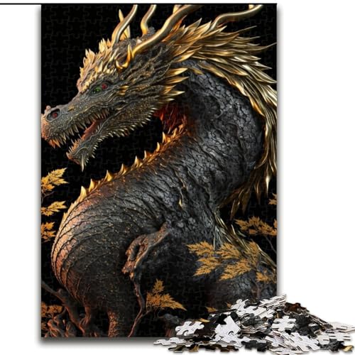 1000-teiliges Puzzle für Erwachsene, mutiger Drache aus Holz, hochschwieriges Denkspiel für Teenager, 50x75cm, Geburtstagsgeschenkidee, anspruchsvolles Denkspiel 1000-teiliges Puzzle für Erwachsene, mutiger Drache aus Holz, hochschwieriges Denkspiel für Teenager, 50x75cm, Geburtstagsgeschenkidee, anspruchsvolles Denkspiel von LiJianXXR