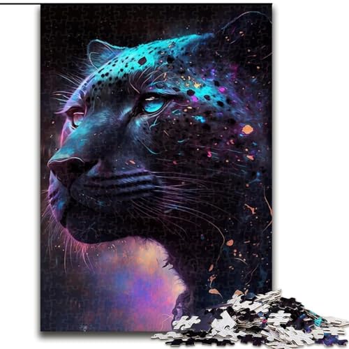 1000-teiliges Puzzle für Erwachsene, schwarzes Leopardengemälde, aus Holz, EIN tolles Geschenk für Familienspaß, 50x75cm, für Geburtstage, Feiertage, Weihnachten, Halloween 1000-teiliges Puzzle für Erwachsene, schwarzes Leopardengemälde, aus Holz, EIN tolles Geschenk für Familienspaß, 50x75cm, für Geburtstage, Feiertage, Weihnachten, Halloween von LiJianXXR