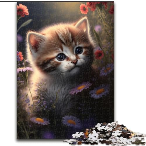 1000-teiliges Puzzle für Erwachsene, süßes Kätzchen aus Holz, hochschwieriges Denkspiel für Teenager, 50x75cm, Geburtstagsgeschenkidee, anspruchsvolles Denkspiel 1000-teiliges Puzzle für Erwachsene, süßes Kätzchen aus Holz, hochschwieriges Denkspiel für Teenager, 50x75cm, Geburtstagsgeschenkidee, anspruchsvolles Denkspiel von LiJianXXR