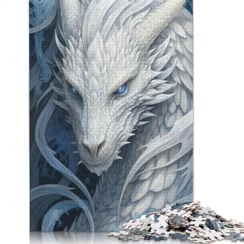 1000-teiliges Puzzle für Erwachsene, weißer Drache, Puzzle für Erwachsene, Holzpuzzle, Lernspiel, Herausforderungsspielzeug, Größe 75 x 50 cm 1000-teiliges Puzzle für Erwachsene, weißer Drache, Puzzle für Erwachsene, Holzpuzzle, Lernspiel, Herausforderungsspielzeug, Größe 75 x 50 cm von LiJianXXR