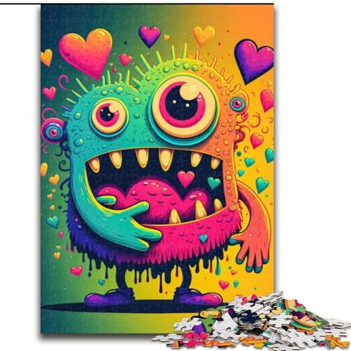 1000-teiliges Puzzle für Erwachsene,Monster Love Frenzy Art,aus Holz,ideal für Familienspaß,Entspannung, Aktivität für Erwachsene und Familien,DIY-Geschenk zur Heimdekoration von LiJianXXR
