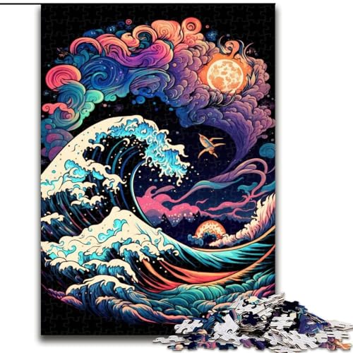 1000-teiliges Puzzle für Erwachsene Japanische Wellen aus Holz, hochschwieriges Denkspiel für Teenager, 50x75cm, Geburtstagsgeschenkidee, anspruchsvolles Denkspiel 1000-teiliges Puzzle für Erwachsene Japanische Wellen aus Holz, hochschwieriges Denkspiel für Teenager, 50x75cm, Geburtstagsgeschenkidee, anspruchsvolles Denkspiel von LiJianXXR