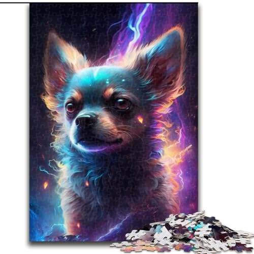 1000-teiliges Puzzle für Erwachsene Lightning Chihuahua aus Holz, hochschwieriges Denkspiel für Teenager, 50x75cm, Geburtstagsgeschenkidee, anspruchsvolles Denkspiel 1000-teiliges Puzzle für Erwachsene Lightning Chihuahua aus Holz, hochschwieriges Denkspiel für Teenager, 50x75cm, Geburtstagsgeschenkidee, anspruchsvolles Denkspiel von LiJianXXR
