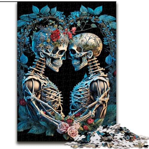 1000-teiliges Puzzle für Erwachsene mit liebevollen Skeletten aus Holz, hochschwieriges Denkspiel für Teenager, 50x75cm, Geburtstagsgeschenkidee, anspruchsvolles Denkspiel 1000-teiliges Puzzle für Erwachsene mit liebevollen Skeletten aus Holz, hochschwieriges Denkspiel für Teenager, 50x75cm, Geburtstagsgeschenkidee, anspruchsvolles Denkspiel von LiJianXXR