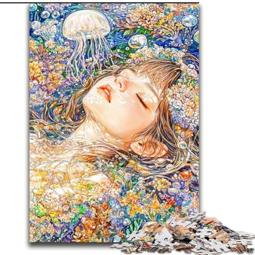 1000-teiliges Puzzle für Erwachsene und Jugendliche, Anime-Mädchen, Lernspiele, Heimdekoration, geeignet für die Schreibtischdekoration (Größe 50x75cm) von LiJianXXR