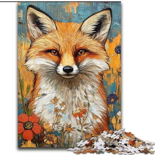 1000-teiliges Puzzle für Erwachsene und Jugendliche, Fuchstier, Lernspielzeug, einzigartige Geburtstags- und Geschenkideen für Kinder ab 14 Jahren (Größe 50x75cm) von LiJianXXR