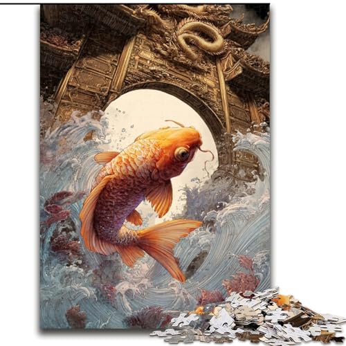1000-teiliges Puzzle für Erwachsene und Jugendliche, Koi-Fische, Lernspielzeug, einzigartige Geburtstags- und Geschenkideen für Kinder ab 14 Jahren (Größe 50x75cm) von LiJianXXR