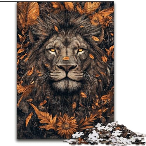 1000-teiliges Puzzle für Erwachsene und Jugendliche, Löwe, Lernspielzeug, einzigartige Geburtstags- und Geschenkideen für Kinder ab 14 Jahren (Größe 26x38cm) von LiJianXXR