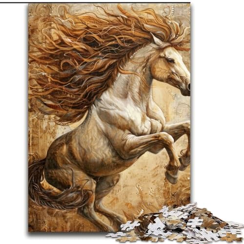 1000-teiliges Puzzle für Erwachsene und Jugendliche, Löwenpferd, Lernspielzeug, einzigartige Geburtstags- und Geschenkideen für Kinder ab 14 Jahren (Größe 50x75cm) von LiJianXXR