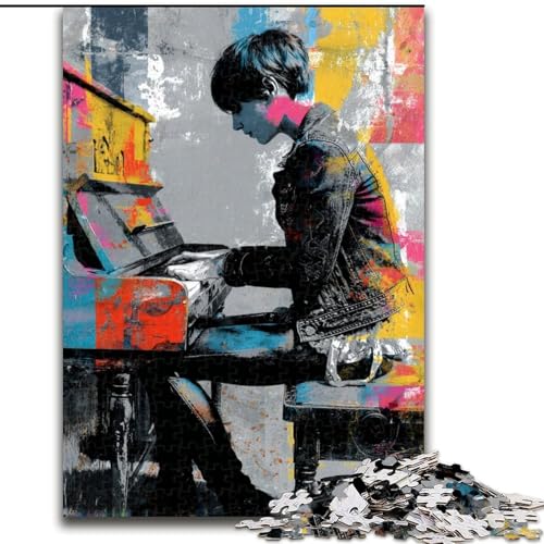 1000-teiliges Puzzle für Erwachsene und Jugendliche, Pianist, Lernspiele, Heimdekoration, geeignet für die Schreibtischdekoration (Größe 50x75cm) von LiJianXXR