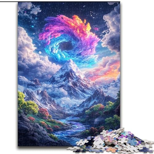 1000-teiliges Puzzle für Erwachsene und Jugendliche, kosmischer Schneeberg, Lernspielzeug, einzigartige Geburtstags- und Geschenkideen für Kinder ab 14 Jahren (Größe 26x38cm) von LiJianXXR