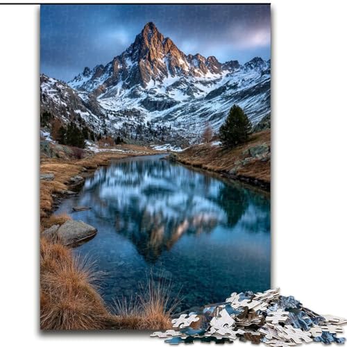 1000-teiliges Puzzle für Erwachsene und Jugendliche, wunderschöne Berge und Seen, Familienspiel zum Stressabbau, schwierige Herausforderung, stärkt die Liebe zwischen Paaren (Größe 50x75cm) von LiJianXXR