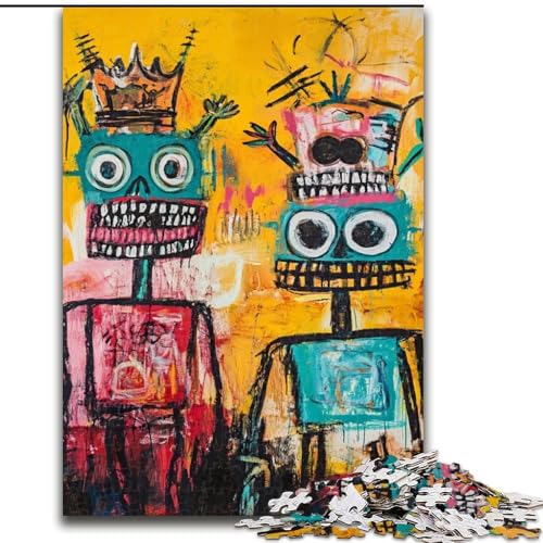 1000-teiliges Puzzle für Erwachsene und Jugendliche im Basquiat-Stil, Lernspiele, Heimdekoration, geeignet für die Schreibtischdekoration (Größe 26x38cm) von LiJianXXR