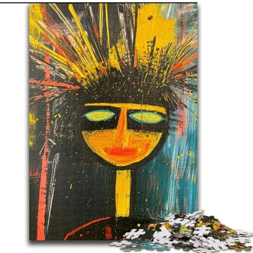 1000-teiliges Puzzle für Erwachsene und Jugendliche im Basquiat-Stil, Lernspiele, Heimdekoration, geeignet für die Schreibtischdekoration (Größe 50x75cm) von LiJianXXR