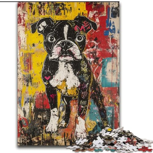 1000-teiliges Puzzle für Teenager, Boxerhund, Lernspielzeug ganze Familie (Größe 50x75cm) von LiJianXXR