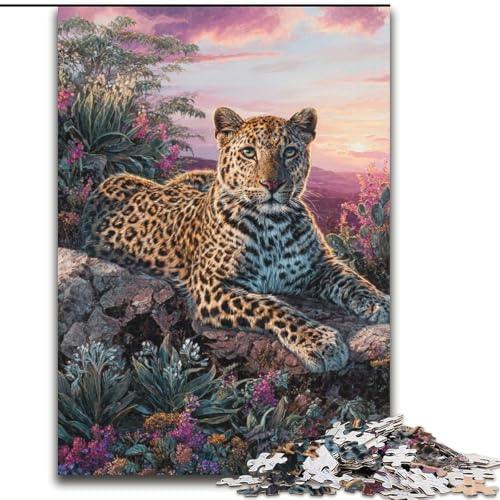 1000-teiliges Puzzle für Teenager, Fantasy-Leopard, Lernspielzeug, Familienspiele, einzigartige Geburtstags- und Geschenkideen (Größe 50x75cm) von LiJianXXR