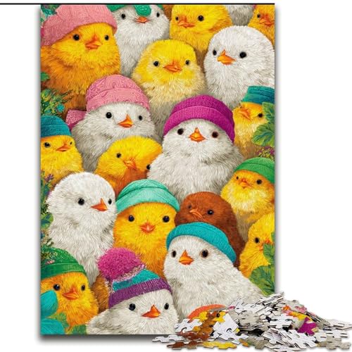 1000-teiliges Puzzle für Teenager, Geschenke für Küken, anspruchsvolles Spiel und Familienspiel mit vollständig ineinandergreifenden, zufällig geformten Teilen (Größe 50x75cm) von LiJianXXR