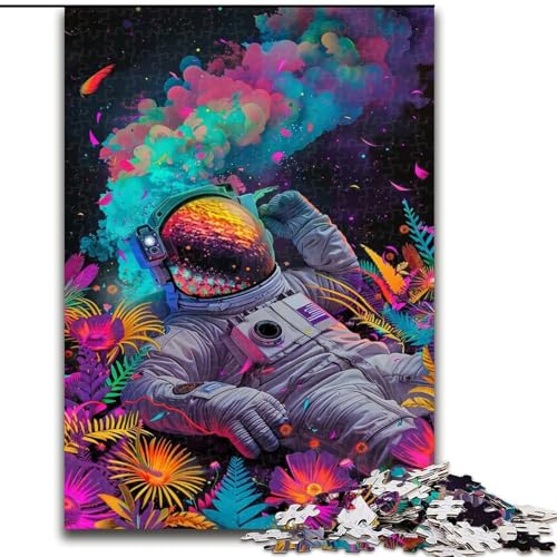 1000-teiliges Puzzle für Teenager, Psychedelischer Astronaut, Lernspielzeug ganze Familie (Größe 26x38cm) von LiJianXXR