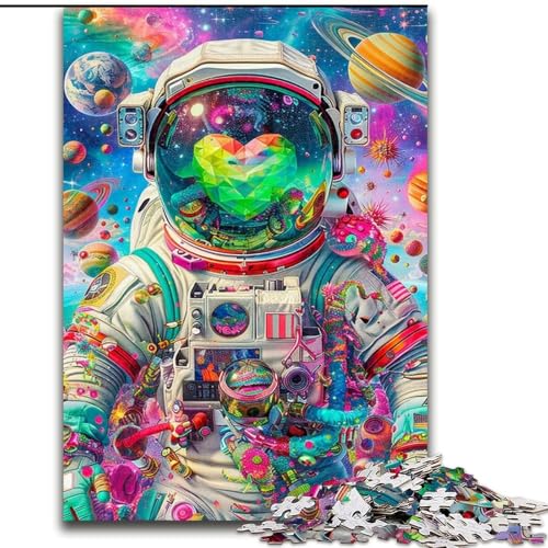 1000-teiliges Puzzle für Teenager, Psychedelischer Astronaut, Lernspielzeug ganze Familie (Größe 50x75cm) von LiJianXXR