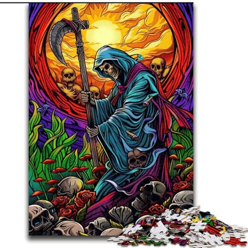 1000-teiliges Puzzle für Teenager, Skelett, anspruchsvolles Spiel und Familienspiel mit vollständig ineinandergreifenden, zufällig geformten Teilen (Größe 26x38cm) von LiJianXXR