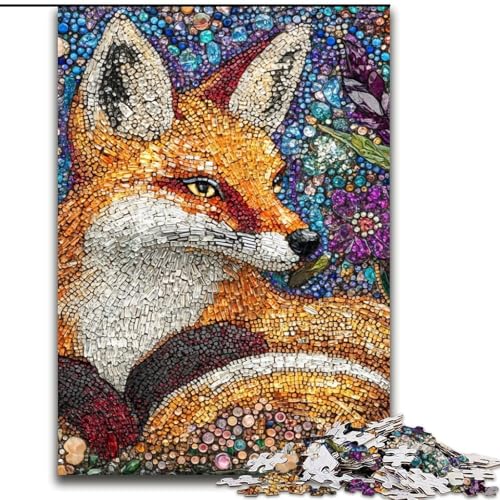 1000-teiliges Puzzle für Teenager, geheimnisvoller Fuchs, trainieren Sie Ihr Gehirn und Ihre Hände Einzigartige Geburtstags- und Geschenkideen für Kinder ab 14 Jahren (Größe 26x38cm) von LiJianXXR