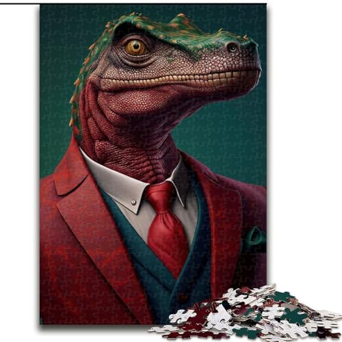 1000-teiliges Puzzle mit Dinosaurier-Anzug, Tier-Puzzles aus Holz, anspruchsvolles Denkspiel für Teenager, Spaß für den Familienspielabend, 1000 Teile(50x75cm) von LiJianXXR