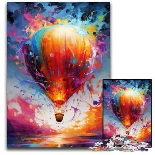 1000-teiliges Puzzle mit Heißluftballon-Motiv, Papppuzzle, anspruchsvolles Denkspiel, Familienaktivität, Heimdekoration, 26x38cm/10,23x14,96 Zoll 1000-teiliges Puzzle mit Heißluftballon-Motiv, Papppuzzle, anspruchsvolles Denkspiel, Familienaktivität, Heimdekoration, 26x38cm/10,23x14,96 Zoll von LiJianXXR